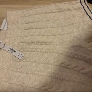 PINK Victoria's Secret Cream Cable Knit Sweater